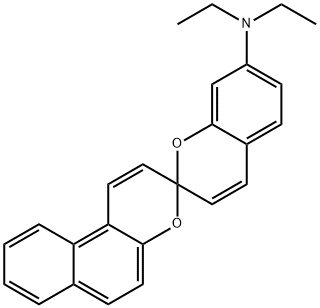 N,N-diethylspiro[2H-1-benzopyran-2,3'-[3H]naphtho[2,1-b]pyran]-7-amine  구조식 이미지