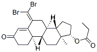 [(8R,9S,10R,13S,14S,17S)-6-(dibromomethylidene)-10,13-dimethyl-3-oxo-2 ,7,8,9,11,12,14,15,16,17-decahydro-1H-cyclopenta[a]phenanthren-17-yl] propanoate Structure