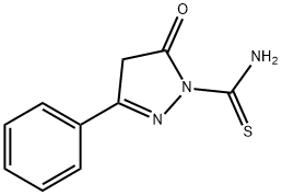 4,5-Dihydro-5-oxo-3-phenyl-1H-pyrazole-1-carbothioamide Structure