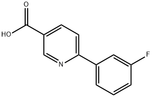 6-(3-플루오로페닐)-니코틴산 구조식 이미지