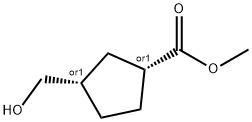 METHYL CIS-3-HYDROXYMETHYLCYCLOPENTANE-1-CARBOXYLATE Structure