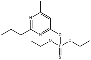 Thiophosphoric acid O,O-diethyl O-(2-propyl-6-methylpyrimidin-4-yl) ester Structure