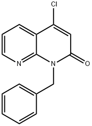 1,8-Naphthyridin-2(1H)-one, 4-chloro-1-(phenylMethyl)- Structure