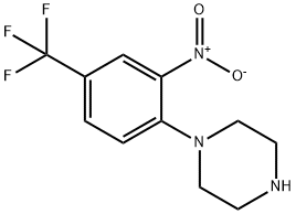 N-[2-NITRO-4-(TRIFLUOROMETHYL)PHENYL]PIPERAZINE 구조식 이미지