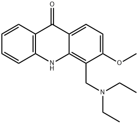 4-[(Diethylamino)methyl]-3-methoxy-9(10H)-acridinone Structure