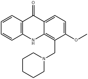 3-Methoxy-4-(piperidinomethyl)-9(10H)-acridone Structure