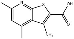 3-AMINO-4,6-DIMETHYLTHIENO[2,3-B]PYRIDINE-2-CARBOXYLIC ACID 구조식 이미지