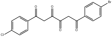 1-(4-Bromophenyl)-6-(4-chlorophenyl)-1,3,4,6-hexanetetrone 구조식 이미지