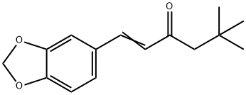 5,5-Dimethyl-1-(1,3-benzodioxol-5-yl)-1-hexen-3-one Structure