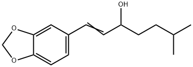 6-Methyl-1-(3,4-methylenedioxyphenyl)-1-hepten-3-ol Structure