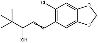 1-[2-Chloro-4,5-(methylenedioxy)phenyl]-4,4-dimethyl-1-penten-3-ol 구조식 이미지