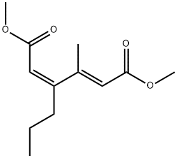 (2E,4Z)-3-Methyl-4-propyl-2,4-hexadienedioic acid dimethyl ester Structure