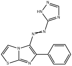 6-Phenyl-5-[(1H-1,2,4-triazol-3-yl)azo]imidazo[2,1-b]thiazole 구조식 이미지