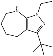 Pyrazolo[3,4-b]azepine, 3-(1,1-dimethylethyl)-1-ethyl-1,4,5,6,7,8-hexahydro- (9CI) Structure