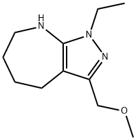 Pyrazolo[3,4-b]azepine, 1-ethyl-1,4,5,6,7,8-hexahydro-3-(methoxymethyl)- (9CI) Structure