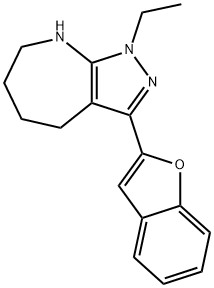Pyrazolo[3,4-b]azepine, 3-(2-benzofuranyl)-1-ethyl-1,4,5,6,7,8-hexahydro- (9CI) Structure