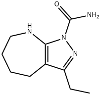 Pyrazolo[3,4-b]azepine-1(4H)-carboxamide, 3-ethyl-5,6,7,8-tetrahydro- (9CI) Structure