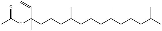 1,5,9,13-tetramethyl-1-vinyltetradecyl acetate Structure
