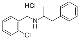 (+)-N-(o-클로로벤질)-알파-메틸페네틸아민염산염 구조식 이미지