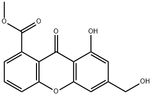 8-Hydroxy-6-hydroxymethyl-9-oxo-9H-xanthene-1-carboxylic acid methyl ester Structure