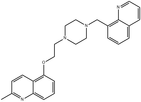 Quinoline, 2-Methyl-5-[2-[4-(8-quinolinylMethyl)-1-piperazinyl]ethoxy]- Structure