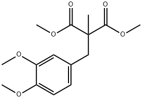 Propanedioic acid, 2-[(3,4-dimethoxyphenyl)methyl]-2-methyl-, 1,3-dimethyl ester Structure