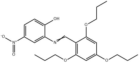 4-nitro-2-[[(2,4,6-tripropoxyphenyl)methylene]amino]phenol Structure