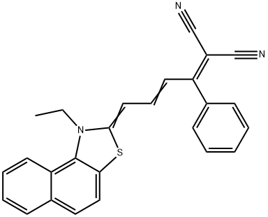 2-[4-(1-Ethylnaphtho[1,2-d]thiazol-2(1H)-ylidene)-1-phenyl-2-butenylidene]propanedinitrile Structure