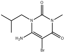 6-AMINO-5-BROMO-1-ISOBUTYL-3-METHYL-1H-PYRIMIDINE-2,4-DIONE 구조식 이미지