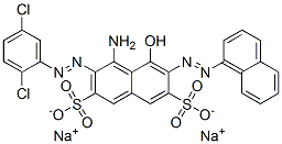 disodium 4-amino-3-[(2,5-dichlorophenyl)azo]-5-hydroxy-6-(1-naphthylazo)naphthalene-2,7-disulphonate  구조식 이미지