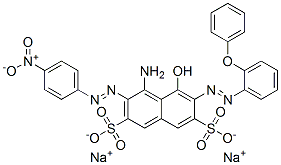 disodium 4-amino-5-hydroxy-3-[(4-nitrophenyl)azo]-6-[(2-phenoxyphenyl)azo]naphthalene-2,7-disulphonate  구조식 이미지