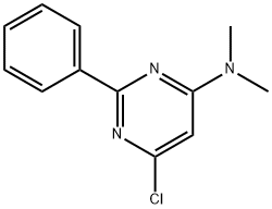 N-(6-클로로-2-페닐-4-피리미디닐)-N,N-디메틸아민 구조식 이미지