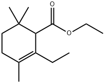 2-Ethyl-3,6,6-trimethyl-2-cyclohexene-1-carboxylic acid ethyl ester Structure