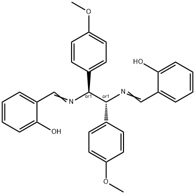 PHENOL, 2,2''-[[1,2-BIS(4-METHOXYPHENYL)1,2-ETHANEDIYL] BIS(NITRILOMETHYLIDYNE)]BIS- R,S Structure