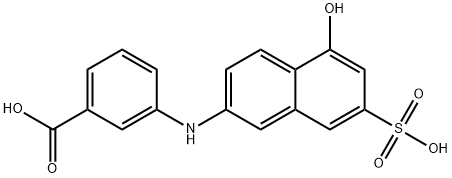 3-(5-hydroxy-7-sulfonaphthalen-2-ylamino)benzoic acid Structure