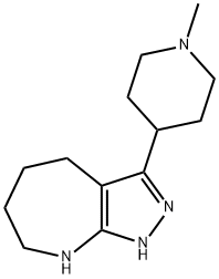 Pyrazolo[3,4-b]azepine, 1,4,5,6,7,8-hexahydro-3-(1-methyl-4-piperidinyl)- (9CI) Structure
