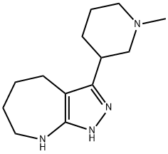 Pyrazolo[3,4-b]azepine, 1,4,5,6,7,8-hexahydro-3-(1-methyl-3-piperidinyl)- (9CI) Structure