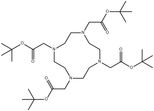 1,4,7,10-Tetraazacyclododecane-1,4,7,10-tetraacetic acid, tetrakis(1,1-diMethylethyl) ester 구조식 이미지