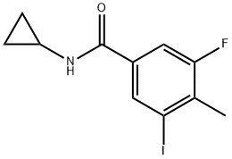 N-Cyclopropyl-3-fluoro-5-iodo-4-methylbenzamide Structure