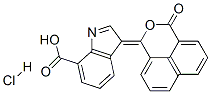 3-(3-oxo-1H,3H-naphtho[1,8-cd]pyran-1-ylidene)-3H-indole-7-carboxylic acid hydrochloride 구조식 이미지