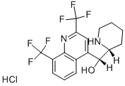 (2,8-BIS-트리플루오로메틸-퀴놀린-4-YL)-피페리딘-2-YL-메탄올염화물(R*,R*) 구조식 이미지