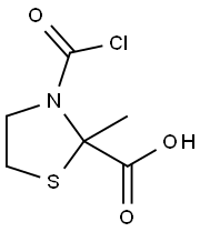 2-Thiazolidinecarboxylic acid, 3-(chlorocarbonyl)-2-methyl- (9CI) Structure