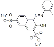 3-Hydroxy-4-[(2-methylphenyl)azo]naphthalene-2,7-disulfonic acid disodium salt 구조식 이미지