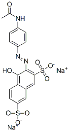 disodium 3-[[4-(acetylamino)phenyl]azo]-4-hydroxynaphthalene-2,7-disulphonate Structure