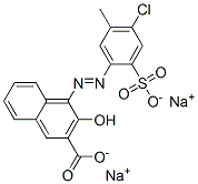 disodium 4-[(4-chloro-5-methyl-2-sulphonatophenyl)azo]-3-hydroxy-2-naphthoate 구조식 이미지