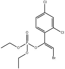 Phosphoric acid diethyl(Z)-2-bromo-1-(2,4-dichlorophenyl)vinyl ester Structure