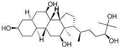 (3R,5S,7R,8S,9S,10S,12S,13R,14S,17R)-17-[(2R,5S)-5,6-dihydroxy-6-methyl-heptan-2-yl]-10,13-dimethyl-2,3,4,5,6,7,8,9,11,12,14,15,16,17-tetradecahydro-1H-cyclopenta[a]phenanthrene-3,7,12-triol Structure