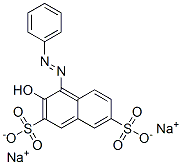 disodium 3-hydroxy-4-(phenylazo)naphthalene-2,7-disulphonate Structure
