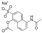 1-Acetoxy-5-acetylamino-2-naphthalenesulfonic acid sodium salt Structure