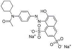 disodium 8-[[4-(acetylcyclohexylamino)phenyl]azo]-7-hydroxynaphthalene-1,3-disulphonate Structure